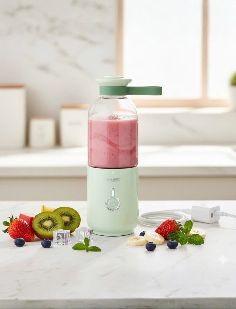 Máy xay mini Magic A-020 350ml 70W – Máy xay hoa quả đa năng sạc USB