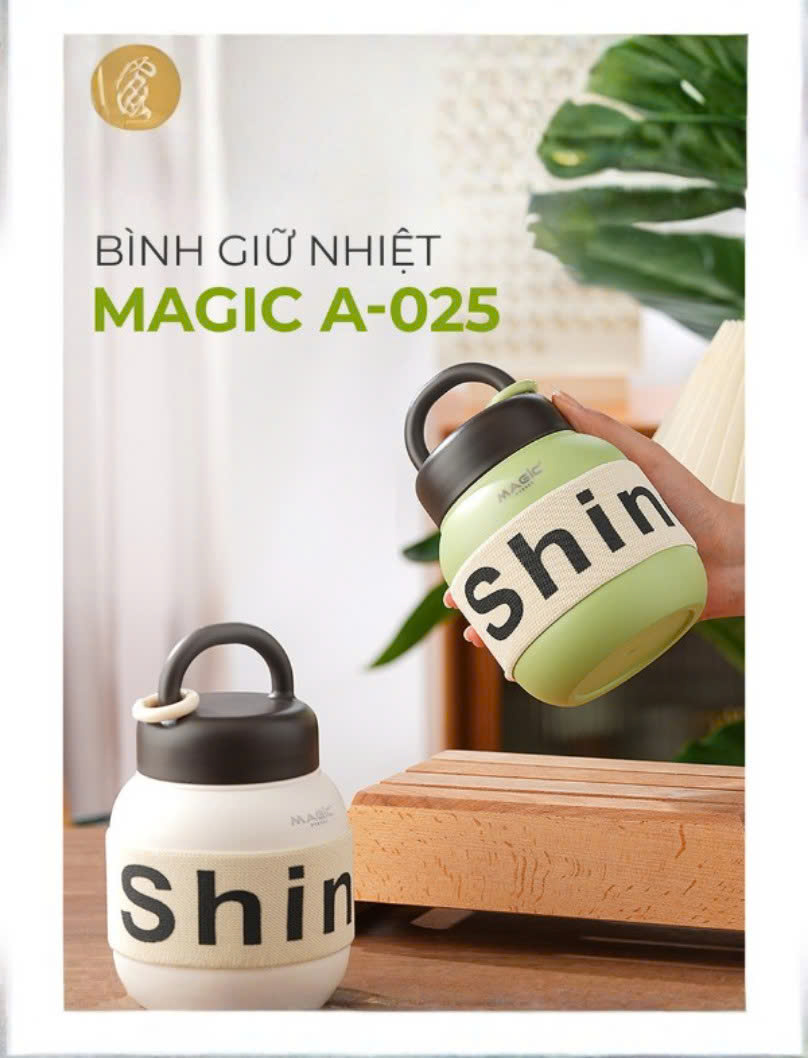 Bình Giữ Nhiệt Magic A-025TR 580ml – Inox 304 Cao Cấp, Giữ Nhiệt Lâu, Thiết Kế Sang Trọng