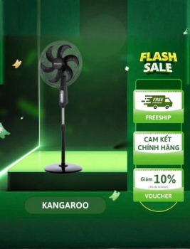 Quạt đứng Kangaroo KGEF06SM, gió mát tự nhiên, thiết kế hiện đại